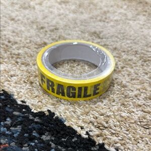 FRAGILE Party Supplies Yellow Fragile Party Streamer NWT Over the Hill Party